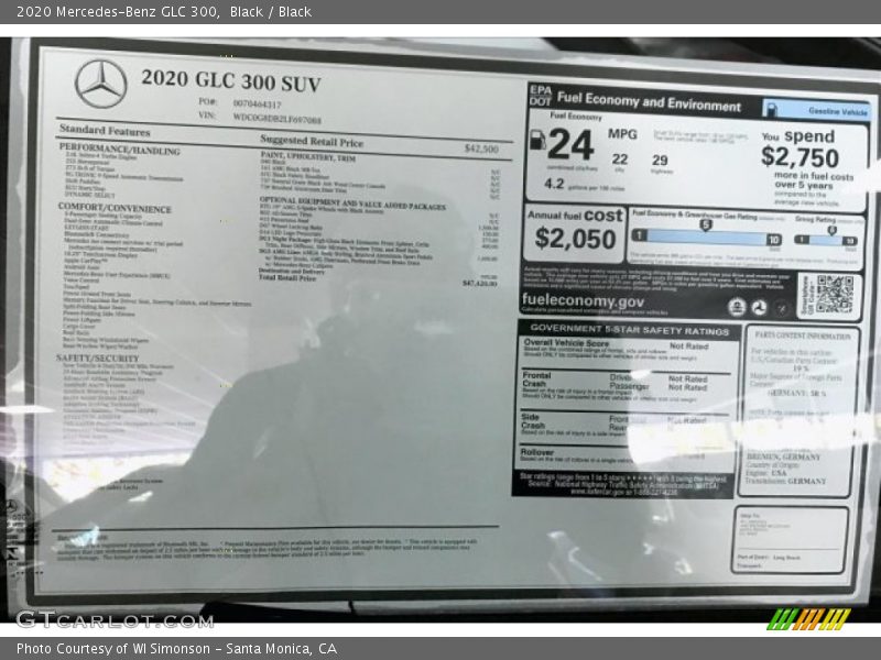Black / Black 2020 Mercedes-Benz GLC 300