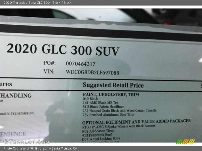 Black / Black 2020 Mercedes-Benz GLC 300