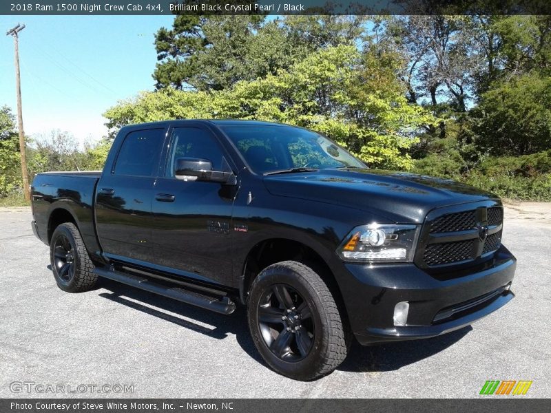 Brilliant Black Crystal Pearl / Black 2018 Ram 1500 Night Crew Cab 4x4