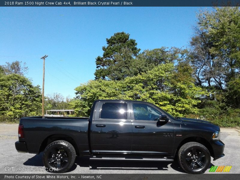 Brilliant Black Crystal Pearl / Black 2018 Ram 1500 Night Crew Cab 4x4