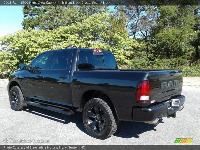 Brilliant Black Crystal Pearl / Black 2018 Ram 1500 Night Crew Cab 4x4