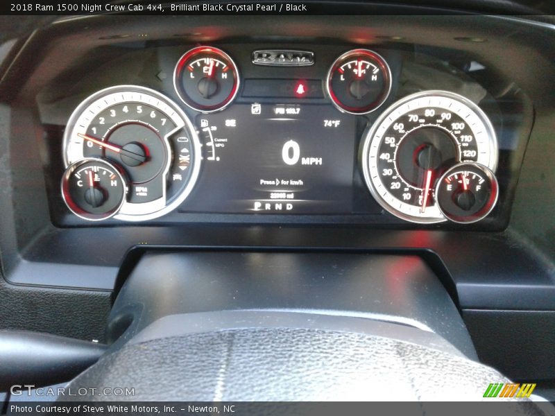 Brilliant Black Crystal Pearl / Black 2018 Ram 1500 Night Crew Cab 4x4