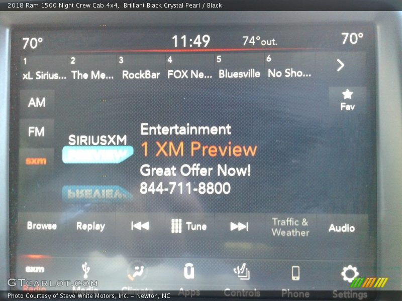 Brilliant Black Crystal Pearl / Black 2018 Ram 1500 Night Crew Cab 4x4