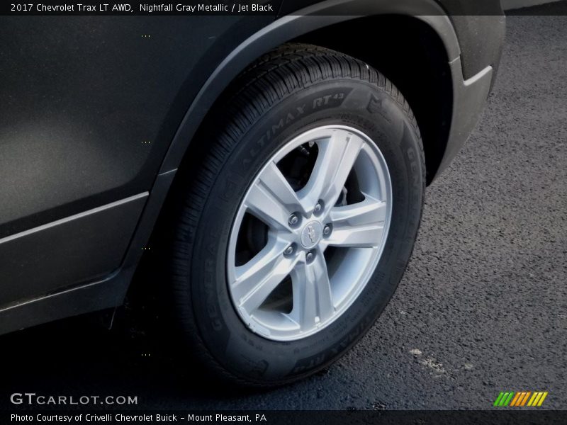 Nightfall Gray Metallic / Jet Black 2017 Chevrolet Trax LT AWD