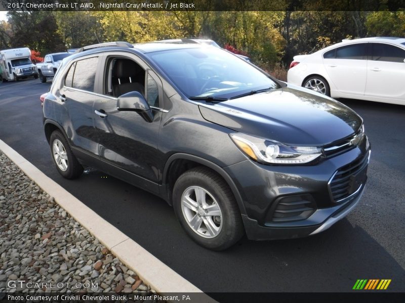 Nightfall Gray Metallic / Jet Black 2017 Chevrolet Trax LT AWD