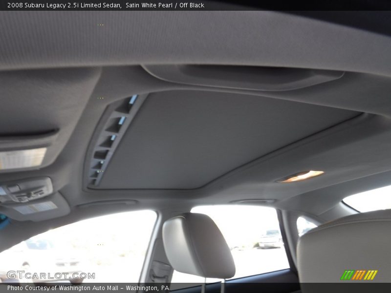 Satin White Pearl / Off Black 2008 Subaru Legacy 2.5i Limited Sedan