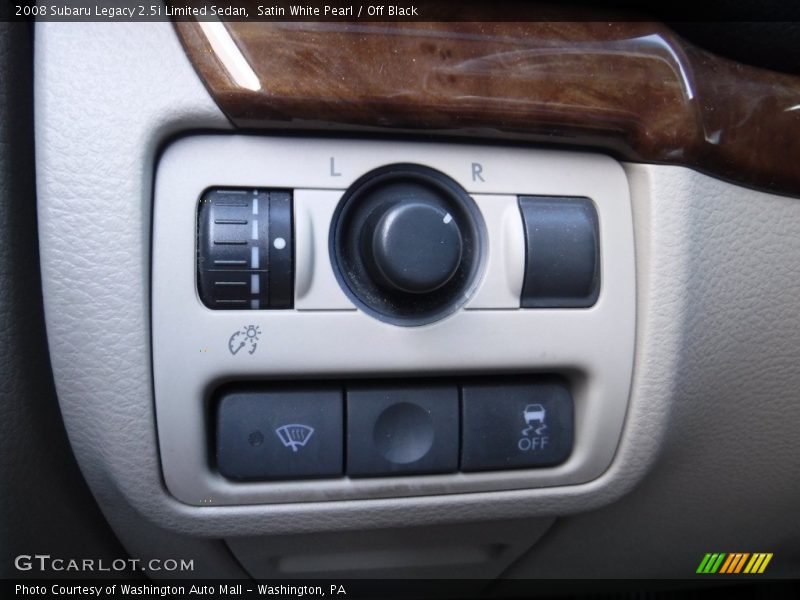 Satin White Pearl / Off Black 2008 Subaru Legacy 2.5i Limited Sedan