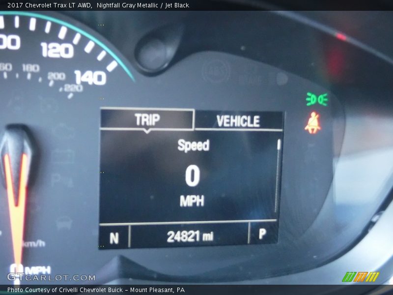 Nightfall Gray Metallic / Jet Black 2017 Chevrolet Trax LT AWD
