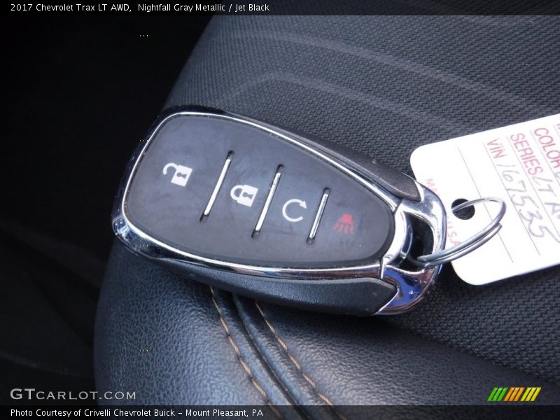 Nightfall Gray Metallic / Jet Black 2017 Chevrolet Trax LT AWD
