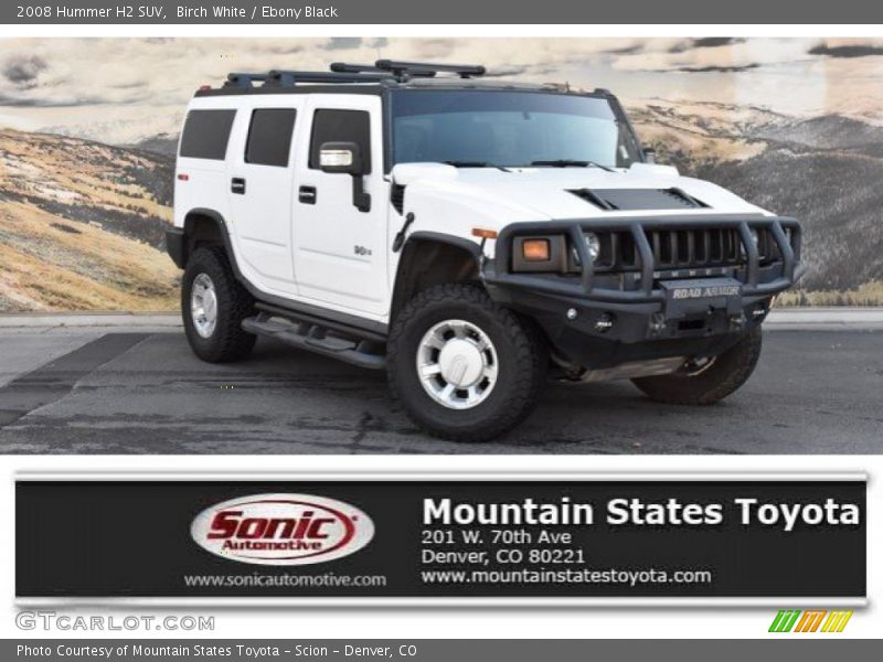 Birch White / Ebony Black 2008 Hummer H2 SUV