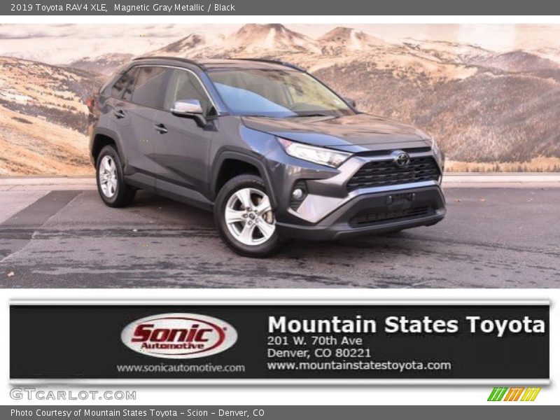 Magnetic Gray Metallic / Black 2019 Toyota RAV4 XLE