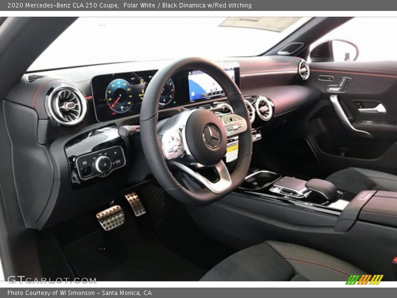 Polar White / Black Dinamica w/Red stitching 2020 Mercedes-Benz CLA 250 Coupe