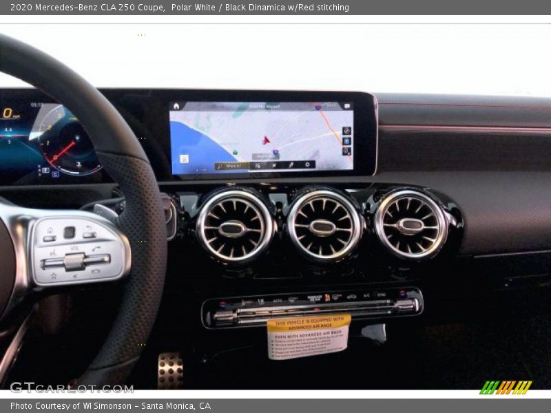 Polar White / Black Dinamica w/Red stitching 2020 Mercedes-Benz CLA 250 Coupe