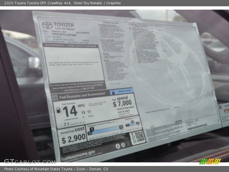 Silver Sky Metallic / Graphite 2020 Toyota Tundra SR5 CrewMax 4x4