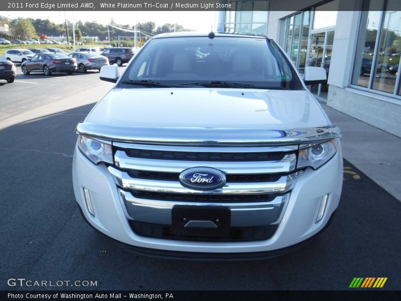 White Platinum Tri-Coat / Medium Light Stone 2011 Ford Edge Limited AWD