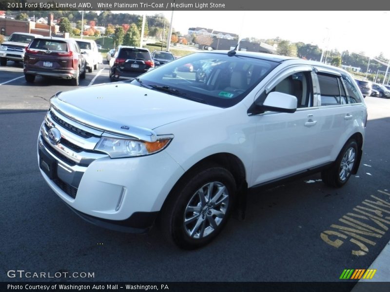 White Platinum Tri-Coat / Medium Light Stone 2011 Ford Edge Limited AWD