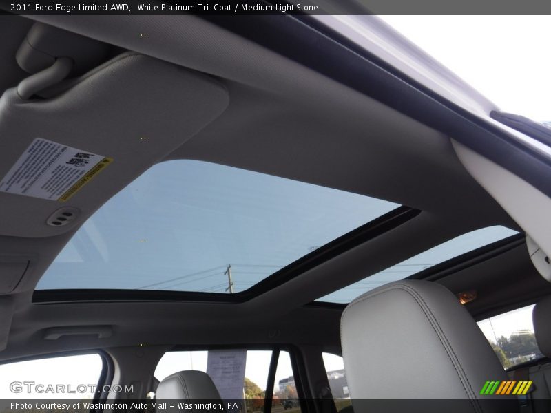 White Platinum Tri-Coat / Medium Light Stone 2011 Ford Edge Limited AWD