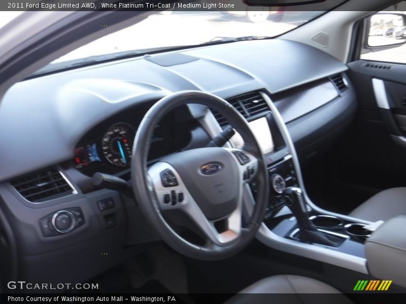 White Platinum Tri-Coat / Medium Light Stone 2011 Ford Edge Limited AWD