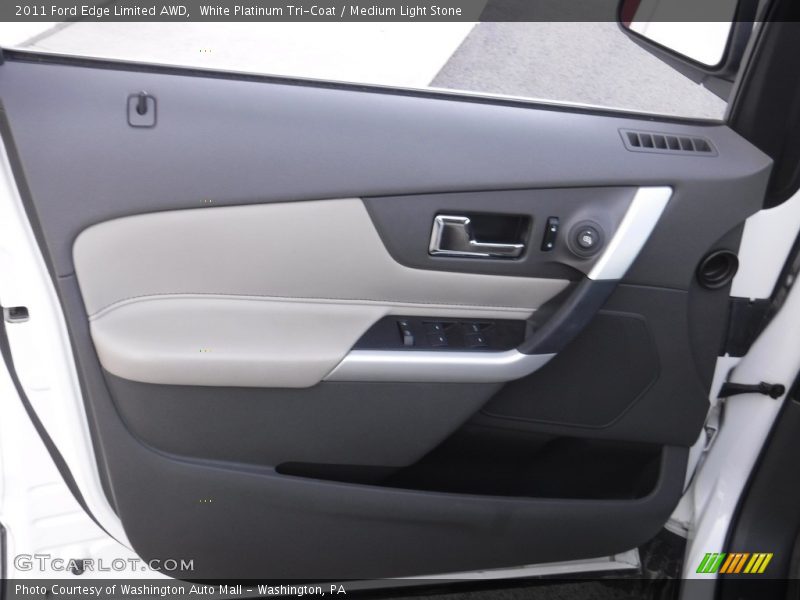 White Platinum Tri-Coat / Medium Light Stone 2011 Ford Edge Limited AWD