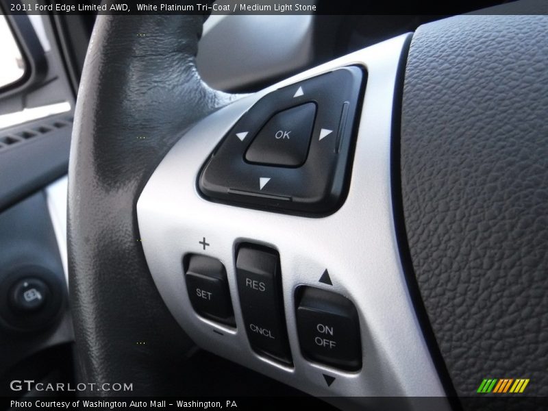 White Platinum Tri-Coat / Medium Light Stone 2011 Ford Edge Limited AWD