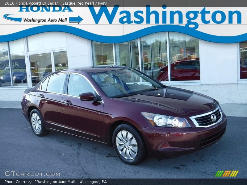 Basque Red Pearl / Ivory 2010 Honda Accord LX Sedan