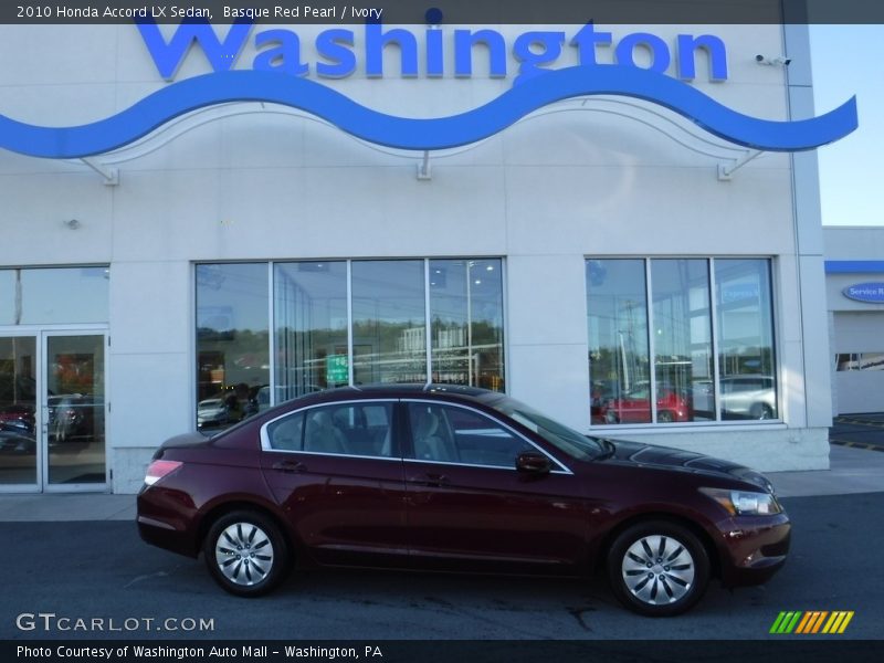 Basque Red Pearl / Ivory 2010 Honda Accord LX Sedan