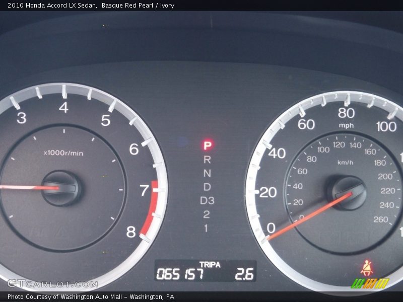 Basque Red Pearl / Ivory 2010 Honda Accord LX Sedan