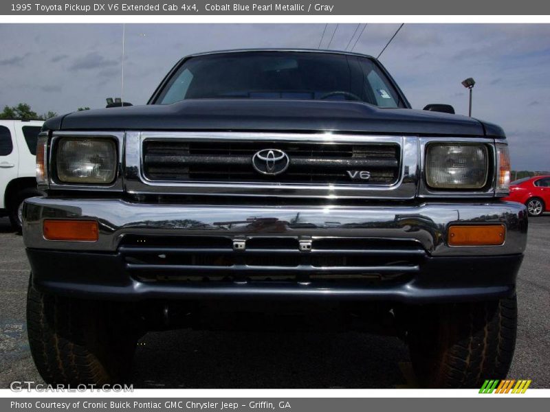 Cobalt Blue Pearl Metallic / Gray 1995 Toyota Pickup DX V6 Extended Cab 4x4