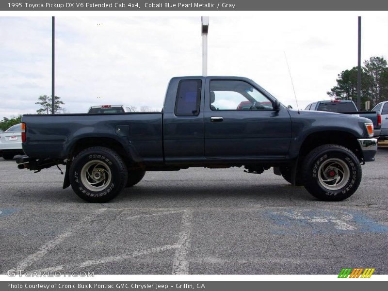 Cobalt Blue Pearl Metallic / Gray 1995 Toyota Pickup DX V6 Extended Cab 4x4