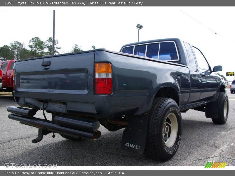 Cobalt Blue Pearl Metallic / Gray 1995 Toyota Pickup DX V6 Extended Cab 4x4