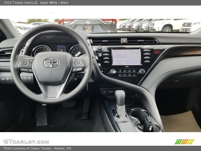 Super White / Black 2020 Toyota Camry LE