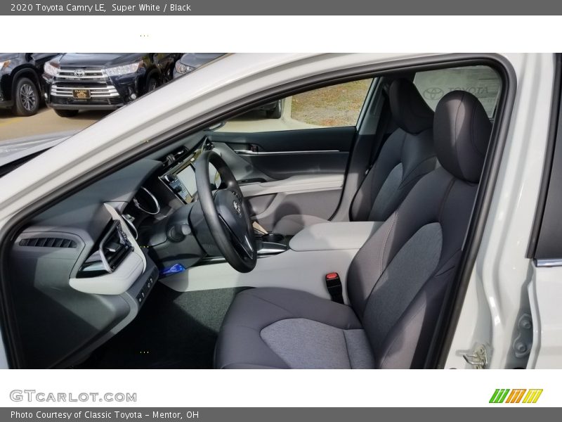 Super White / Black 2020 Toyota Camry LE