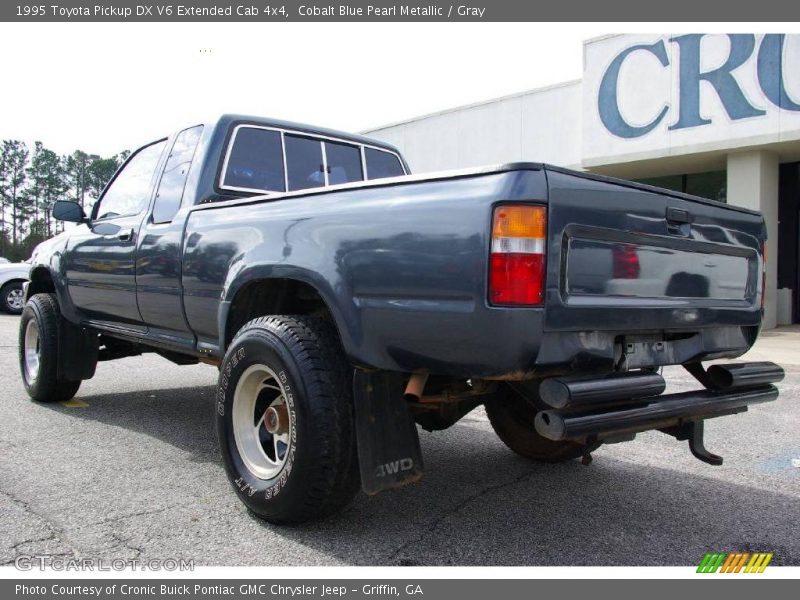 Cobalt Blue Pearl Metallic / Gray 1995 Toyota Pickup DX V6 Extended Cab 4x4