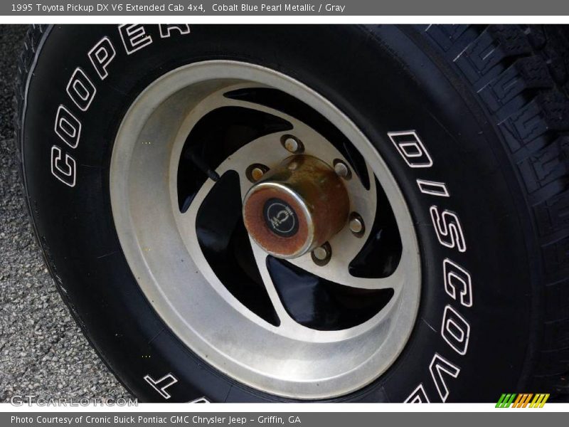 Cobalt Blue Pearl Metallic / Gray 1995 Toyota Pickup DX V6 Extended Cab 4x4