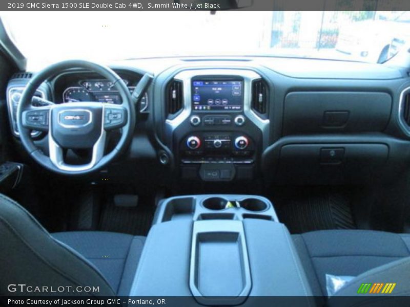 Summit White / Jet Black 2019 GMC Sierra 1500 SLE Double Cab 4WD
