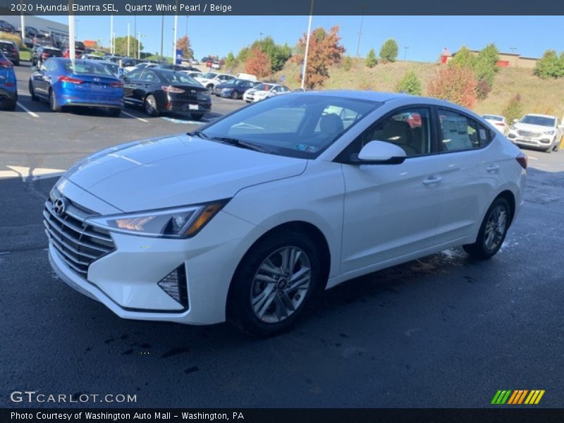 Quartz White Pearl / Beige 2020 Hyundai Elantra SEL
