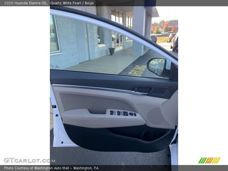 Quartz White Pearl / Beige 2020 Hyundai Elantra SEL