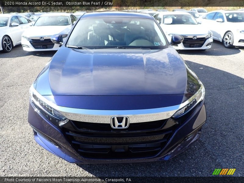 Obsidian Blue Pearl / Gray 2020 Honda Accord EX-L Sedan