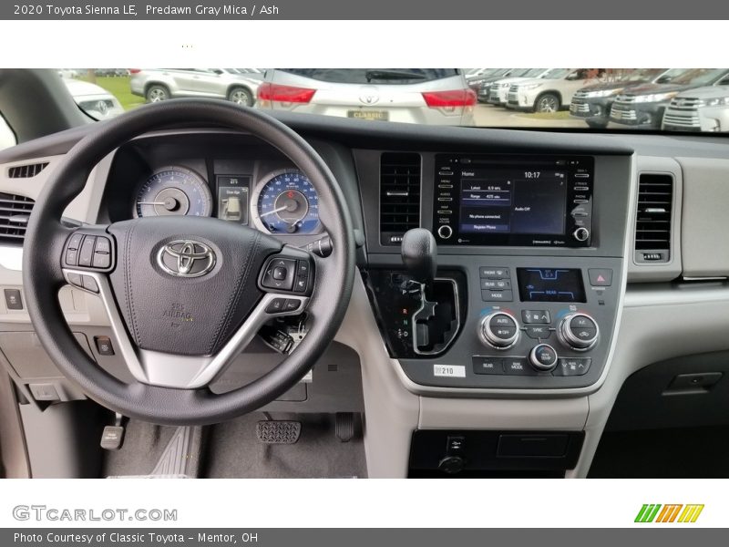 Dashboard of 2020 Sienna LE