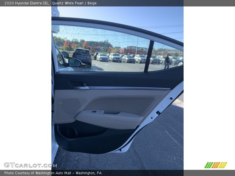 Quartz White Pearl / Beige 2020 Hyundai Elantra SEL