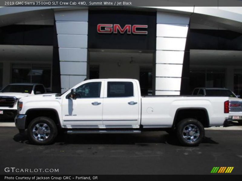 Summit White / Jet Black 2019 GMC Sierra 3500HD SLT Crew Cab 4WD