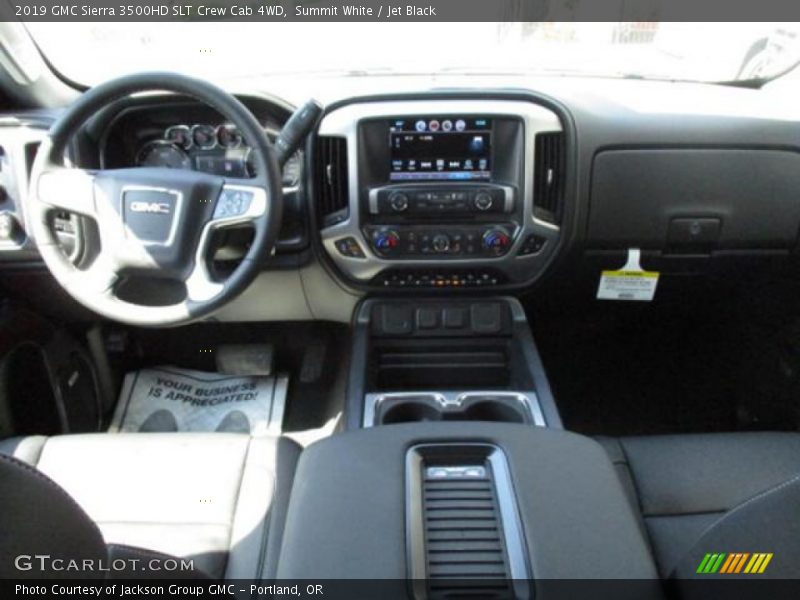 Summit White / Jet Black 2019 GMC Sierra 3500HD SLT Crew Cab 4WD