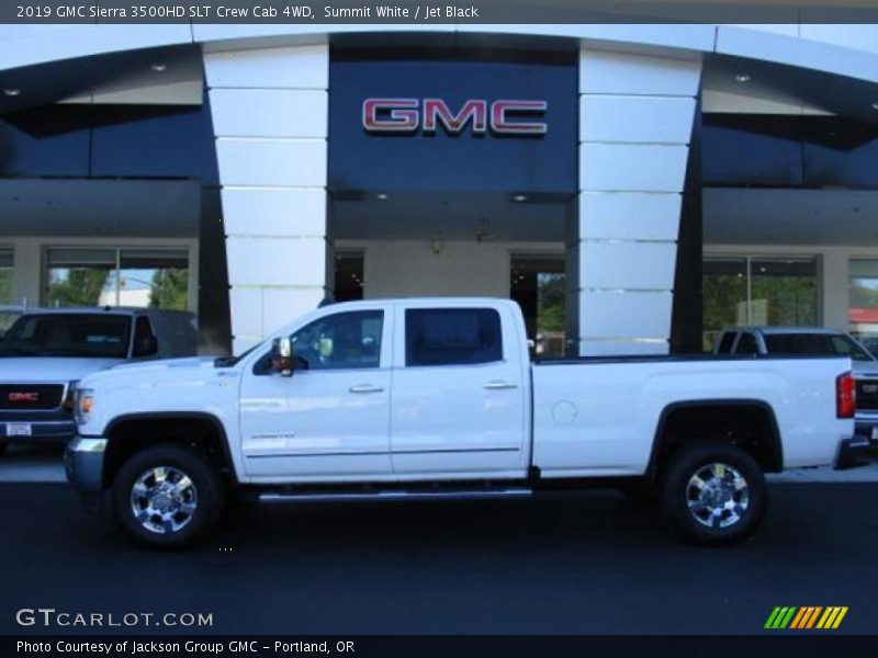 Summit White / Jet Black 2019 GMC Sierra 3500HD SLT Crew Cab 4WD