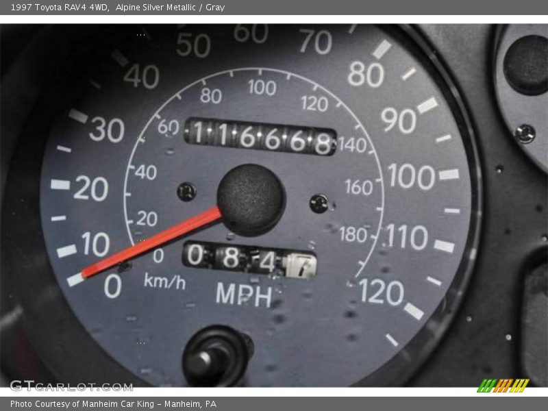 Alpine Silver Metallic / Gray 1997 Toyota RAV4 4WD