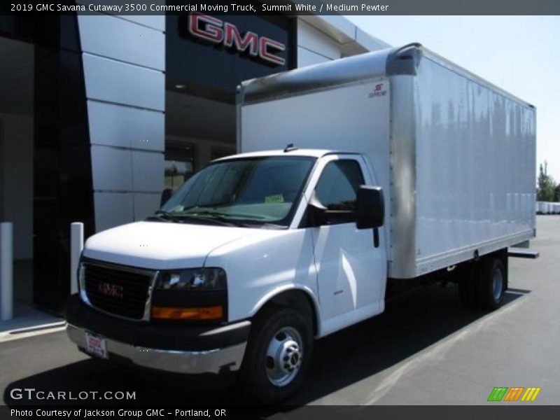 Summit White / Medium Pewter 2019 GMC Savana Cutaway 3500 Commercial Moving Truck