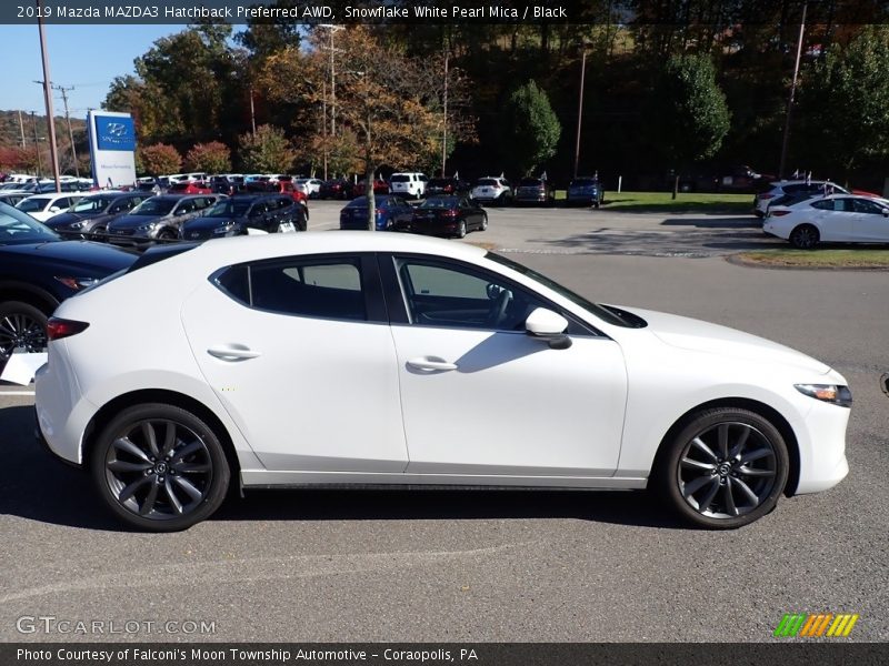 Snowflake White Pearl Mica / Black 2019 Mazda MAZDA3 Hatchback Preferred AWD