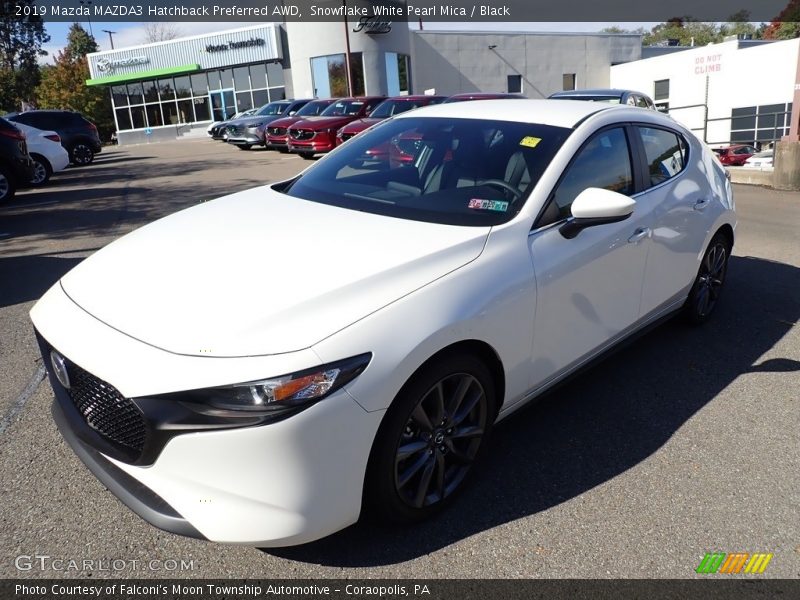 Snowflake White Pearl Mica / Black 2019 Mazda MAZDA3 Hatchback Preferred AWD
