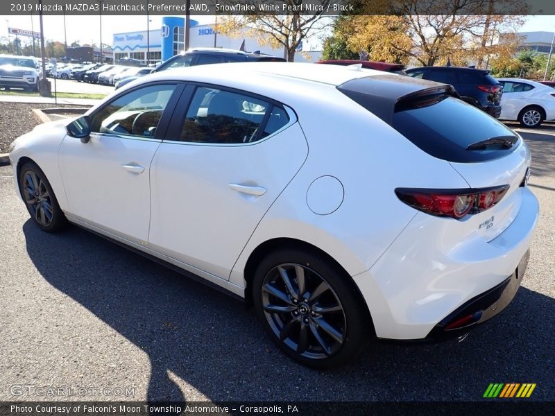 Snowflake White Pearl Mica / Black 2019 Mazda MAZDA3 Hatchback Preferred AWD