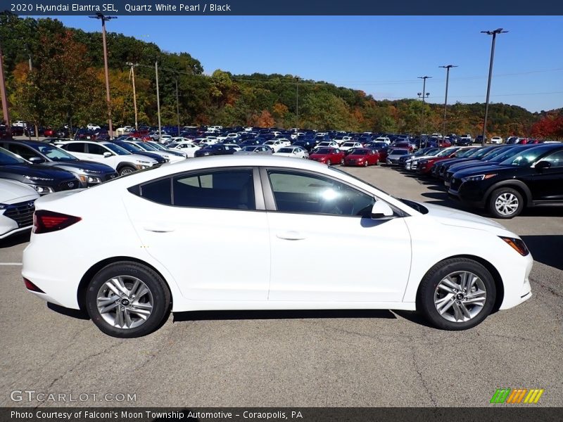 Quartz White Pearl / Black 2020 Hyundai Elantra SEL