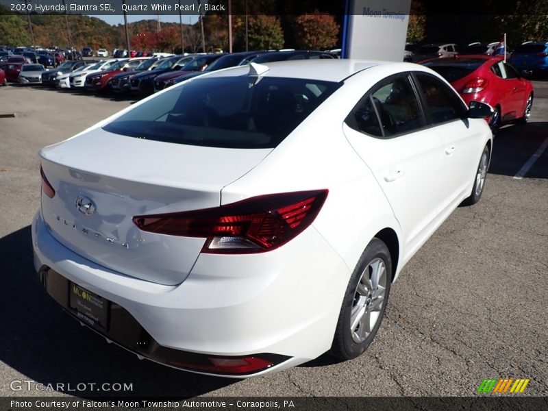 Quartz White Pearl / Black 2020 Hyundai Elantra SEL